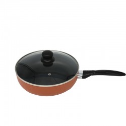 Frying pan with non-stick glass lid - trust - size 26 cm No. BR010