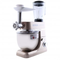 Al Saif Electric 5 in 1 Hyper Plus Stand Mixer with 7 Liter Bowl, 1200 Watts, Gold, E02216