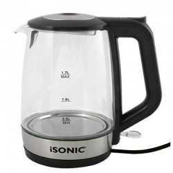 Premium Glass Kettle Safe And Healthy High Borosilicate Glass Body Electric Kettle 1.7L 2200W iK 516 Transparent