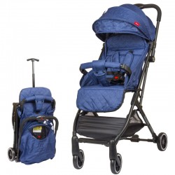 Lightweight aluminum stroller, navy blue