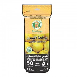 ريما أكياس نفايات معطرة برائحة الليمون 50جالون 12 كيس