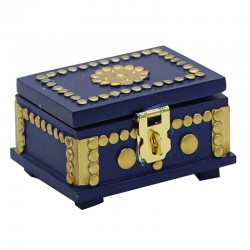A masterpiece in the form of a heritage bag, navy color, embroidered with gold number 521396