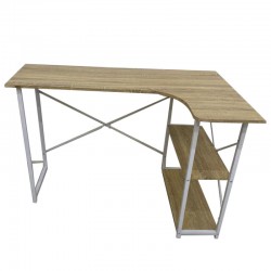 طاولة مكتبية خشبي بيج  شكل حرف L، رقم 200
