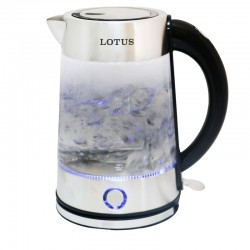 غلاية ماء من  لوتس بزجاج شفاف مع لمبات مضيئة 1800 واط ،  1.7 لتر .رقم LO-673