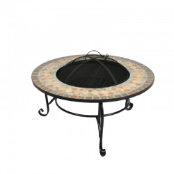 Circular metal frame grill and warmer grill No. A6034