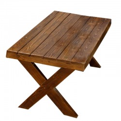 طاولة جلسة خارجية خشب مستطيل مقاس 100*60*50سم